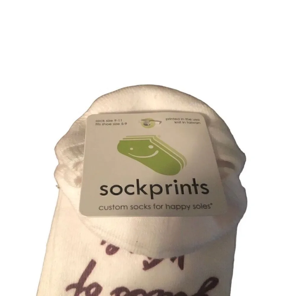 If You Can Read This  Bring Me a Glass of Wine Socks by SockPrints NWT Booties